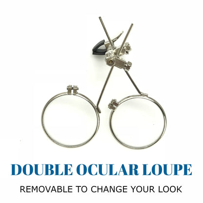 Steampunk Monocle Goggles with Loupe – Victorian Eyepatch Airship Captain Cosplay - black, blue, clear, green, red lenses