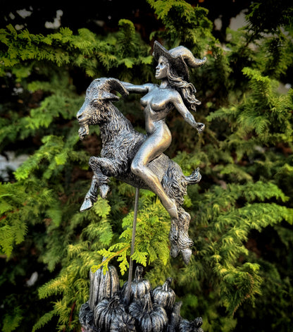 Witch’s Sabbath Goat Rider Statue