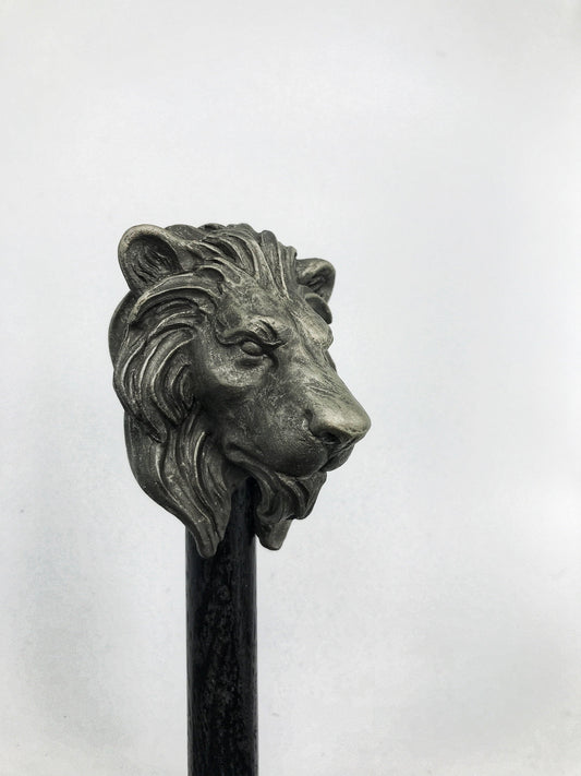 Lion Cane, Hand Sculpted Walking Stick | Medieval Gothic Cane