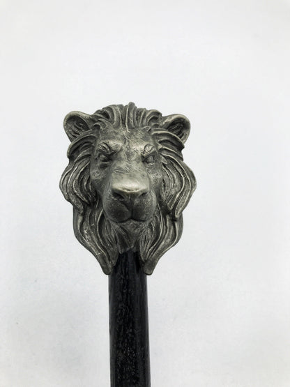 Lion Cane, Hand Sculpted Walking Stick | Medieval Gothic Cane