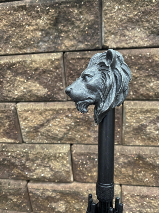 Lion Head Umbrella, Hand Sculpted Resin | Medieval Gothic