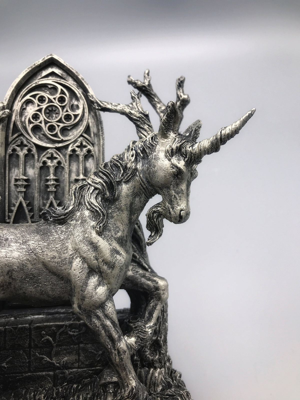Unicorn Statue, Hand Painted Resin Sculpture | Mythical Creature Figurine