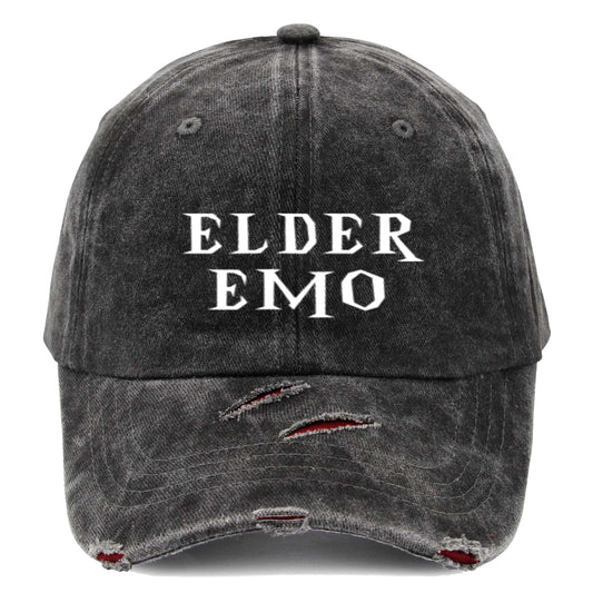 Elder Emo Distressed Cap