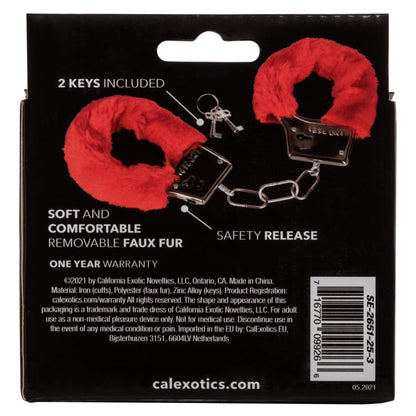 Playful Furry Cuffs Red