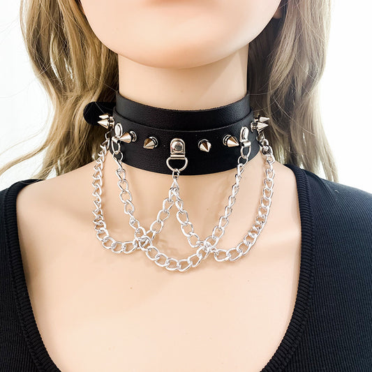Soulchain Leather Collar - Shadow Threadz Crypt