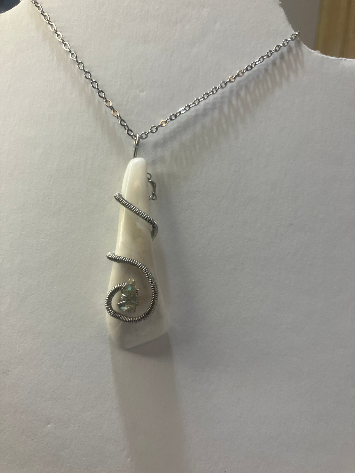 Water Buffalo Tooth Jewelry: Wire Wrapped Necklaces & Earrings