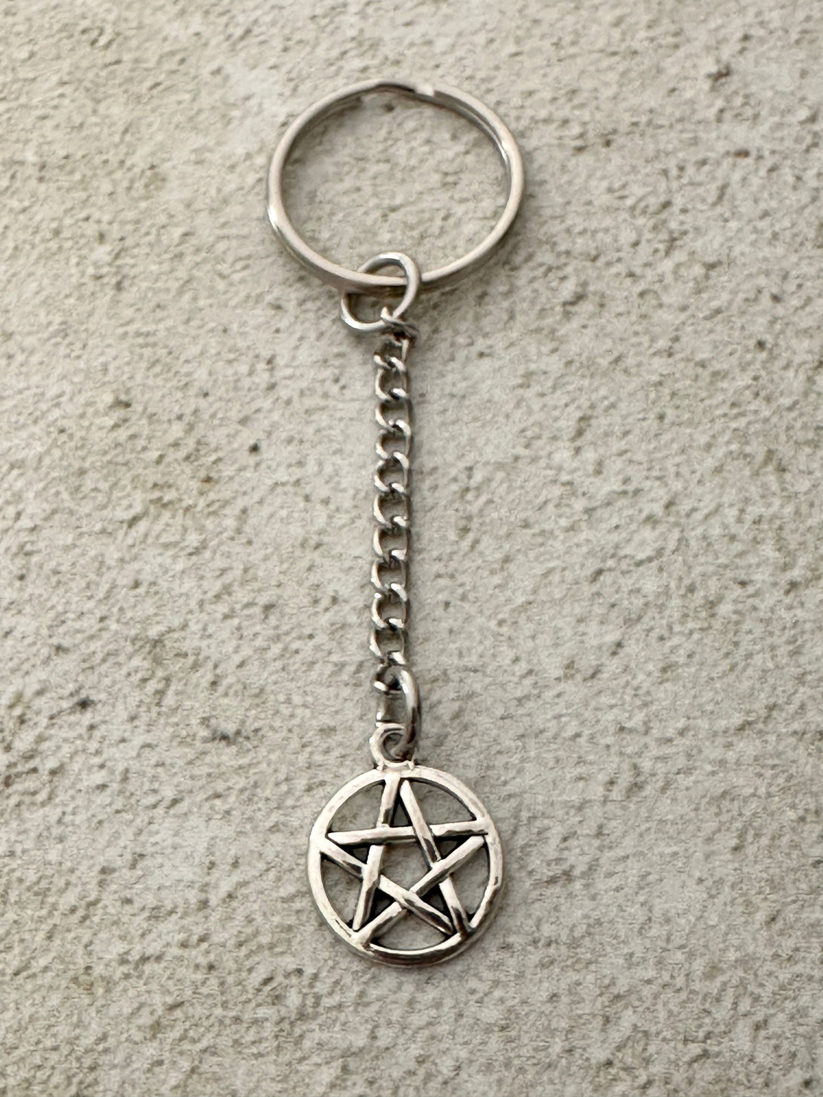 Pentacle Keychain Charm – Witchy Zipper Pull Bag Charm for Witches & Pagans