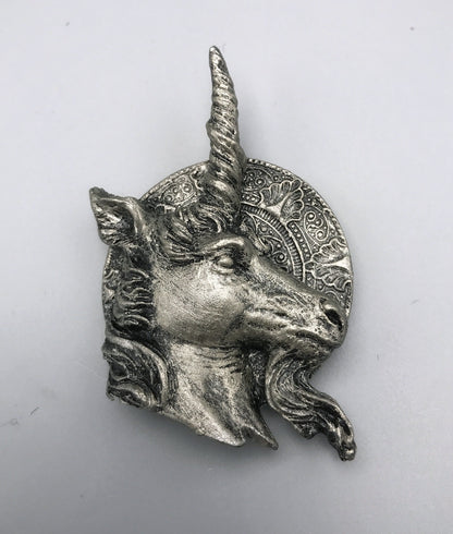 Unicorn Magnet, Hand Painted Resin Sculpture | Mythic Fantasy Decor