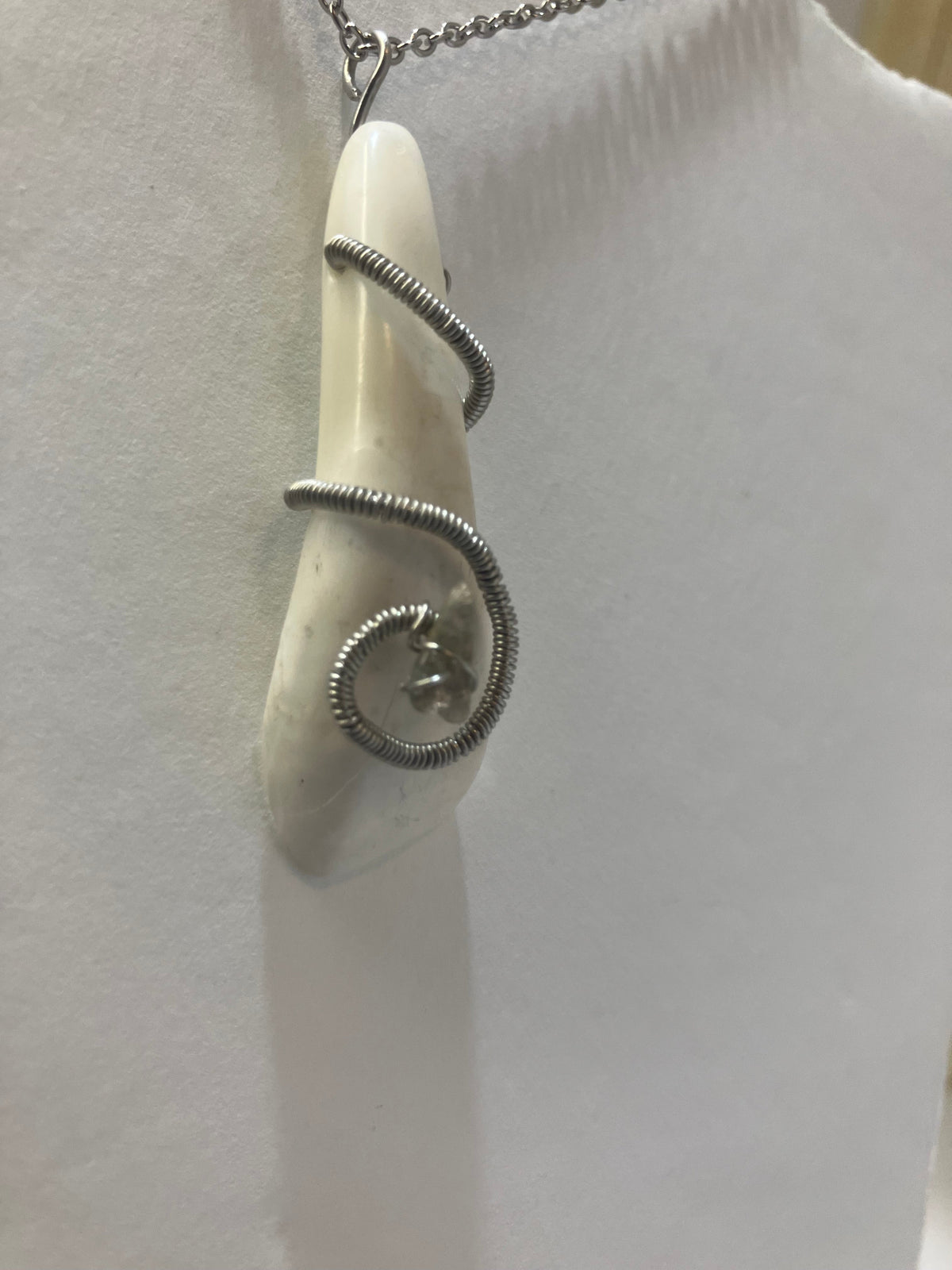 Water Buffalo Tooth Jewelry: Wire Wrapped Necklaces & Earrings