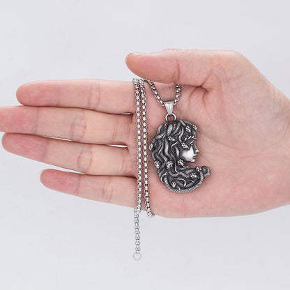 Petrifying Beauty Stainless Steel Necklace - Shadow Threadz Crypt