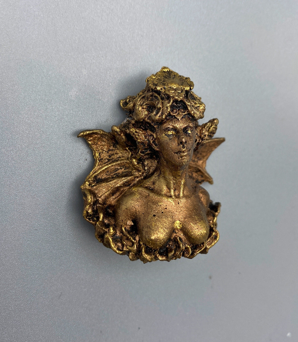 Lilith Magnet, Hand Painted Resin Sculpture | Mythic Fantasy Decor