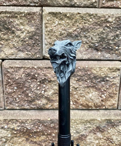 Wolf Head Umbrella, Hand Sculpted Resin | Medieval Gothic
