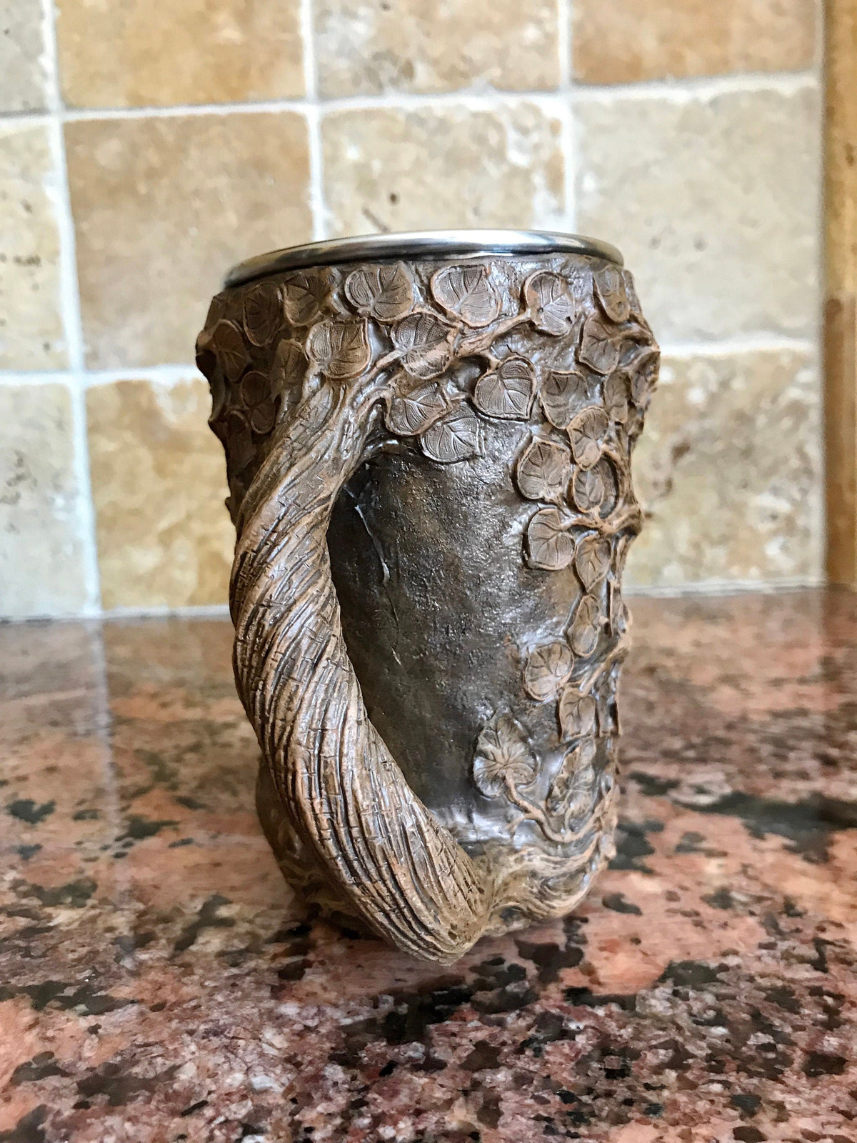 Dryad Mug, Hand Sculpted Resin Mug I Stainless Steel Liner