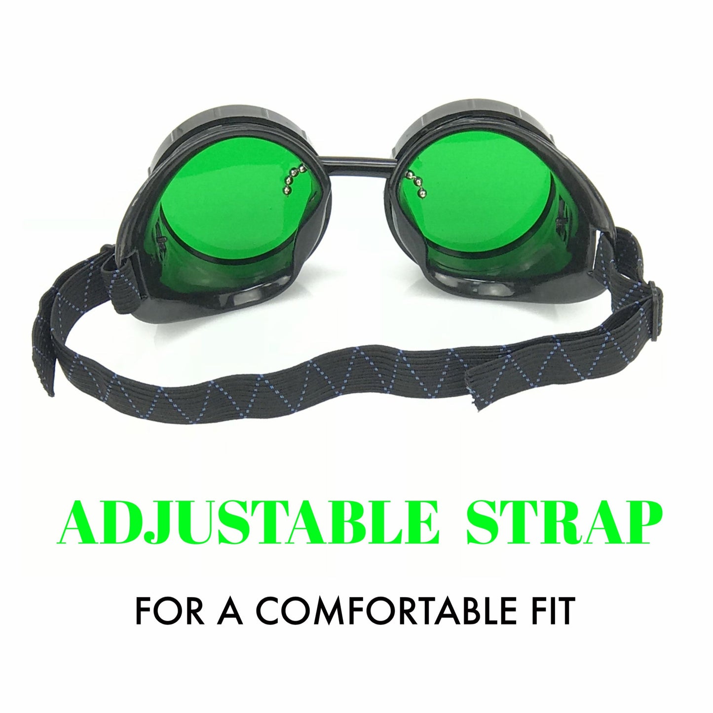 Time Traveler Mad Scientist Cosplay Eyewear - blue, green, purple, red lenses