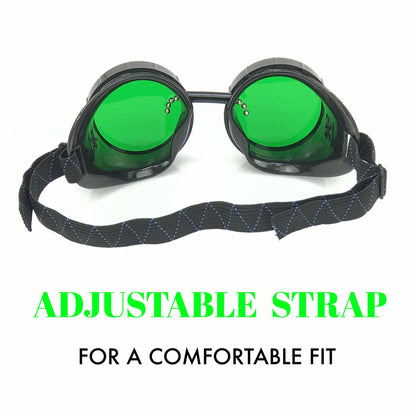 Time Traveler Mad Scientist Cosplay Eyewear - blue, green, purple, red lenses