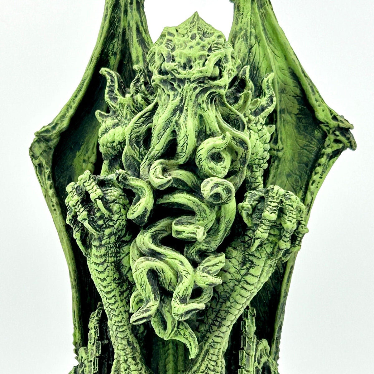 Cthulhu Enthroned Statue, Hand Painted Resin Sculpture