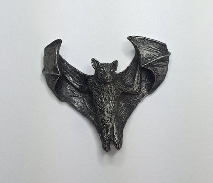 Soaring Fruit Bat Magnet, Hand Painted Resin Sculpture | Mythic Fantasy Decor