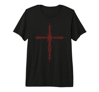 Y2K 90s Goth Cross Grunge Alt Emo Tri T-Shirt