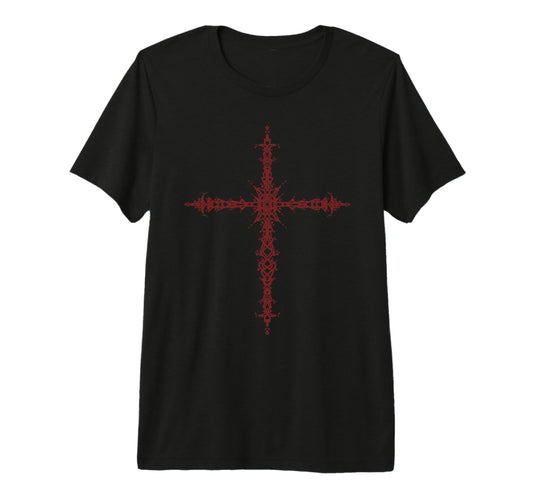 Y2K 90s Goth Cross Grunge Alt Emo Tri T-Shirt