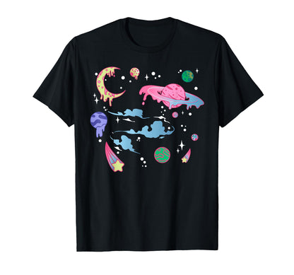 Pastel Goth Aesthetic Vaporwave Space T-Shirt