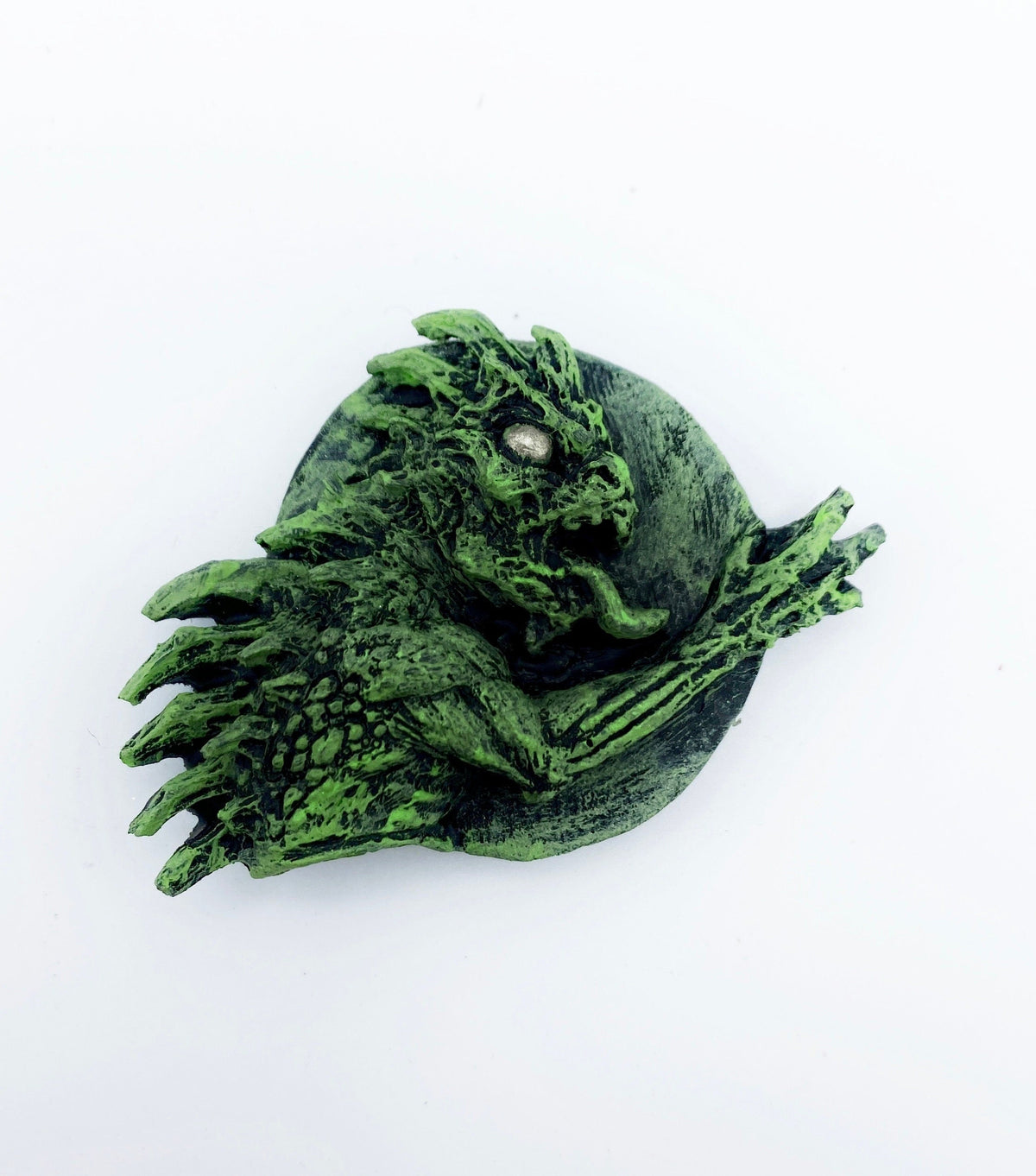 Chupacabra Magnet, Hand Painted Resin Sculpture | Cryptid Decor