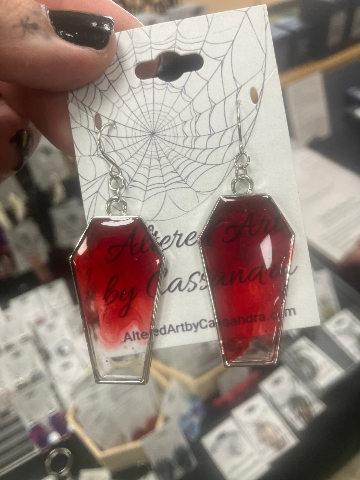 Gothic Coffin Bezel Resin Jewelry
