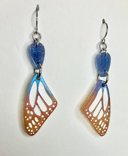Resin Butterfly & Moth Wing Jewelry: Earrings & Necklaces