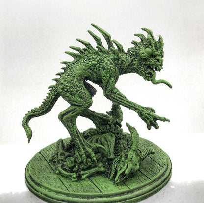 Chupacabra Statue, Hand Painted Resin Sculpture |Cryptozoology Creature
