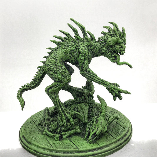 Chupacabra Statue, Hand Painted Resin Sculpture |Cryptozoology Creature