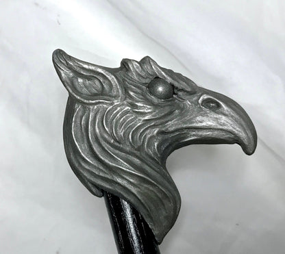 Griffin Cane, Hand Sculpted Walking Stick | Medieval Gothic