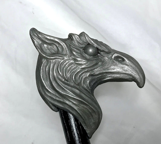 Griffin Cane, Hand Sculpted Walking Stick | Medieval Gothic