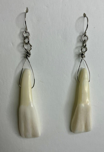 Water Buffalo Tooth Jewelry: Wire Wrapped Necklaces & Earrings