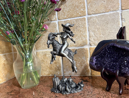 Witch’s Sabbath Goat Rider Statue