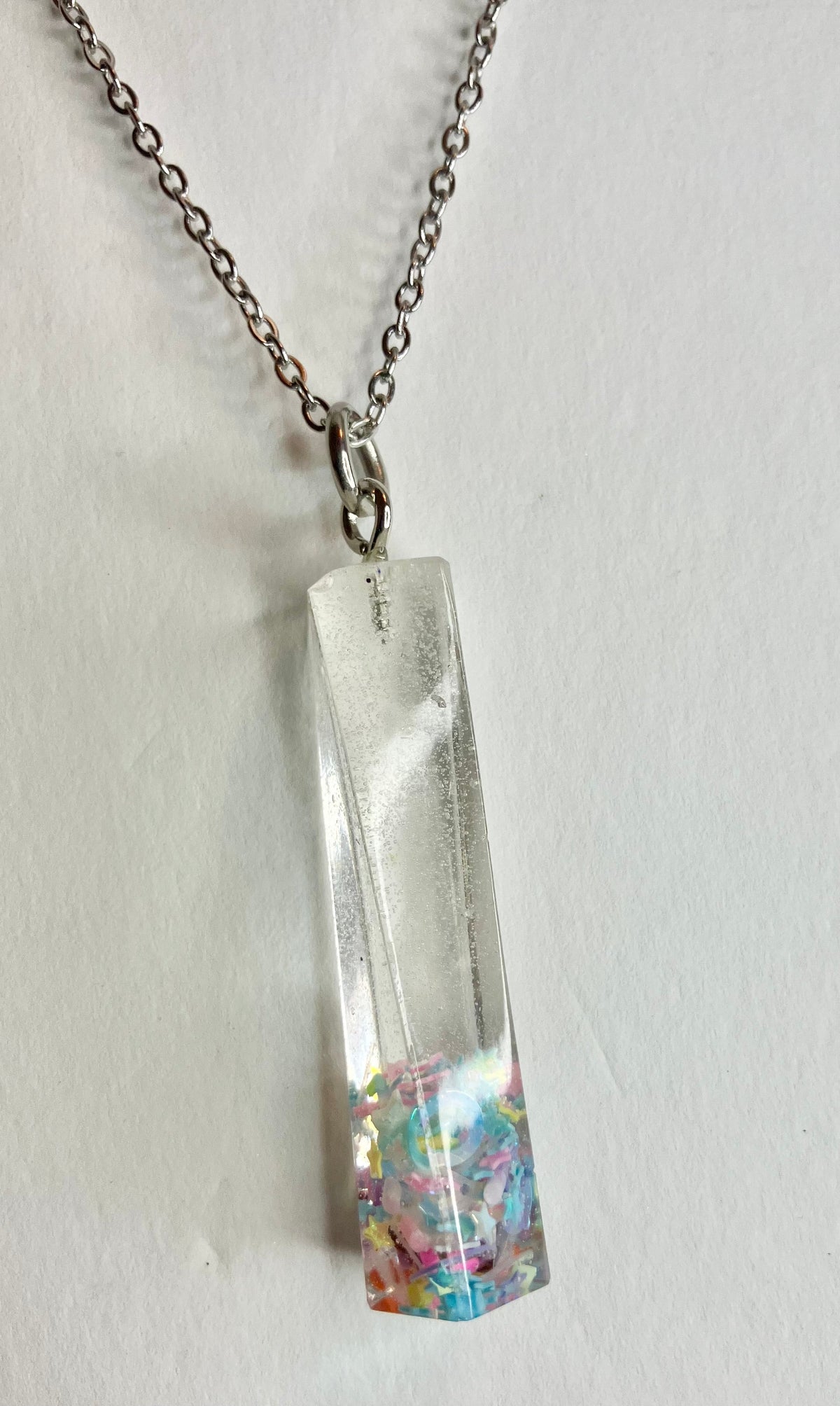 Geometric Resin Pendant Necklaces: Glitter, Ink Swirl & Custom