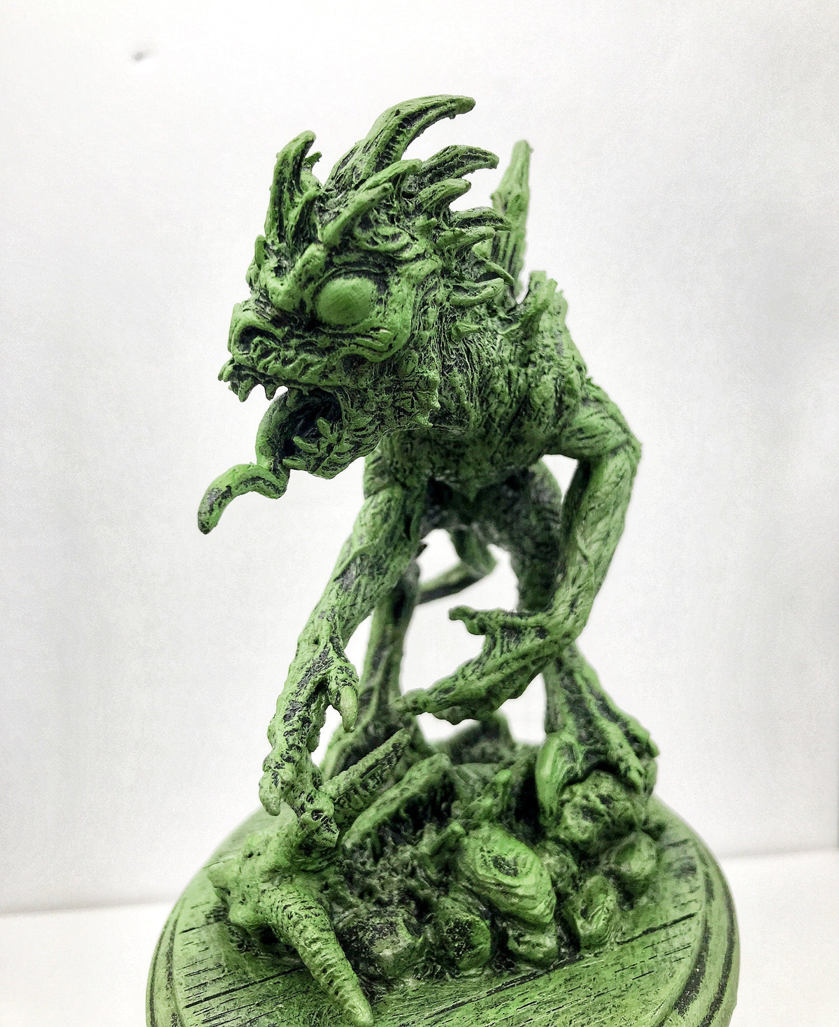 Chupacabra Statue, Hand Painted Resin Sculpture |Cryptozoology Creature