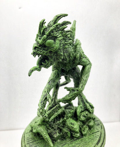 Chupacabra Statue, Hand Painted Resin Sculpture |Cryptozoology Creature