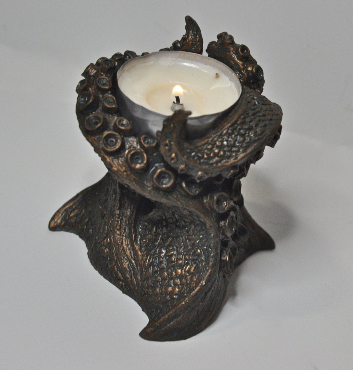 Kraken Tentacles Tea Light Holder, Hand Sculpted Resin | Lovecraftian