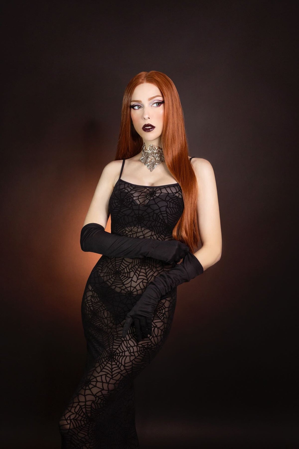 Widow’s Web Hourglass Maxi Dress