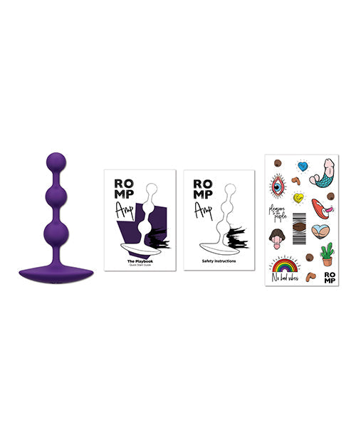 ROMP Amp Flexible Violet Anal Beads - Shadow Threadz Crypt