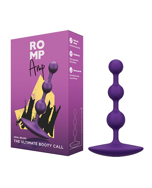 ROMP Amp Flexible Violet Anal Beads - Shadow Threadz Crypt