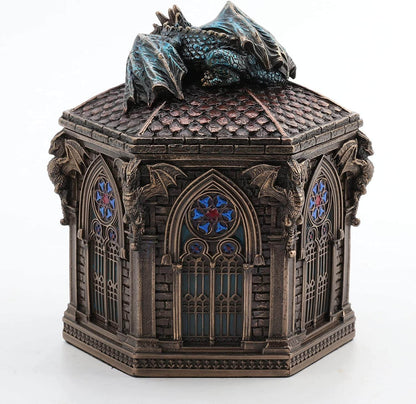 Resting Cathedral Dragon Trinket Box