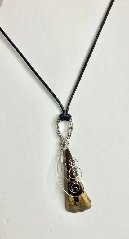 Water Buffalo Tooth Jewelry: Wire Wrapped Necklaces & Earrings