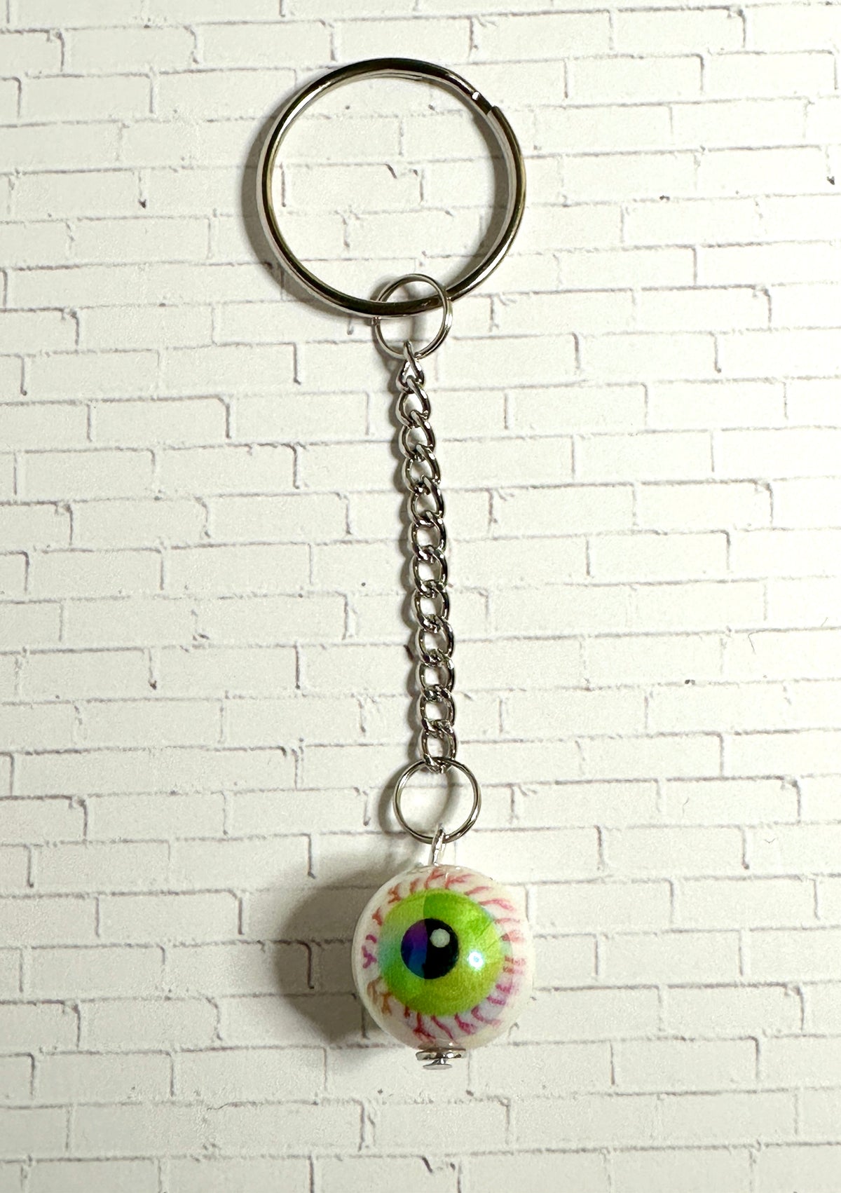 Bloody Eyeball Zipper Pull Keychain