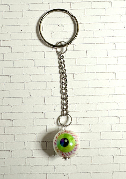 Bloody Eyeball Zipper Pull Keychain