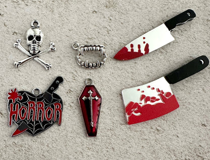 Bloody Handprint Embroidered Zipper Pouch – Horror Lover Cosmetic Bag & True Crime Gift