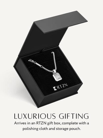 Meteorite Square Pendant Necklace