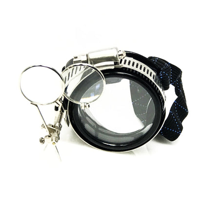 Steampunk Monocle Goggles with Loupe – Victorian Eyepatch Airship Captain Cosplay - black, blue, clear, green, red lenses