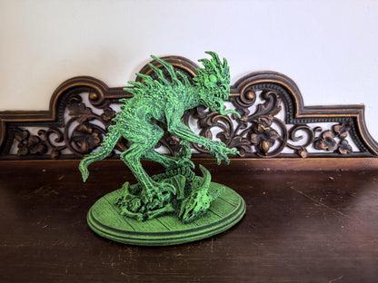 Chupacabra Statue, Hand Painted Resin Sculpture |Cryptozoology Creature