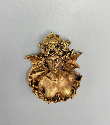 Lilith Magnet, Hand Painted Resin Sculpture | Mythic Fantasy Decor