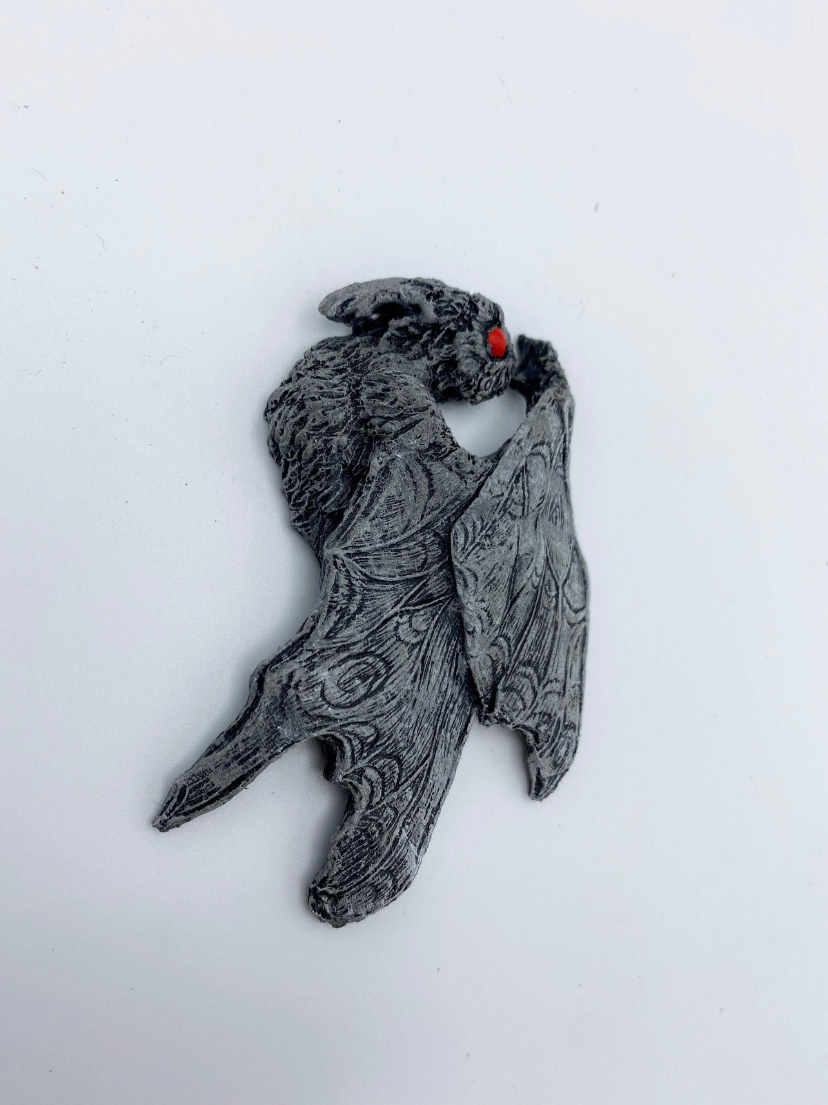 Mothman Magnet, Hand Painted Resin Sculpture | Cryptid Fantasy Decor